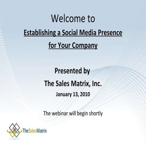 Establishing a Social Media Presence for Your Company