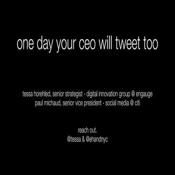 One Day Your CEO Will Tweet Too
