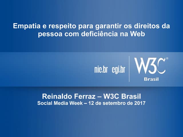 Empatia e respeito para garantir os direitos da pessoa com deficiência na Web