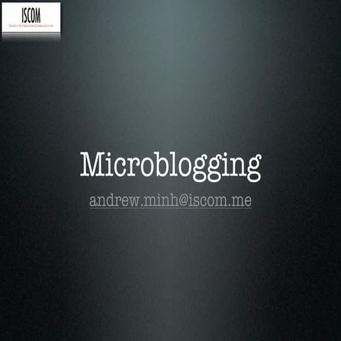 social media week 3: microblogging