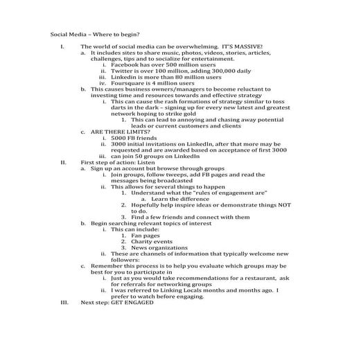 Social media – where to begin