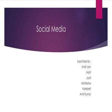 Social media and challenges 