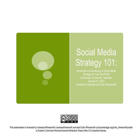 Introduction to Developing a Social Media Strategy for Cambridge Nonprofit Or...