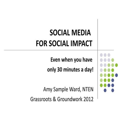 Social Media in 30 Minutes a Day WORKSHOP