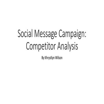 Social message campaign