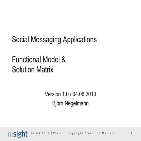 Social Messaging Solution Matrix