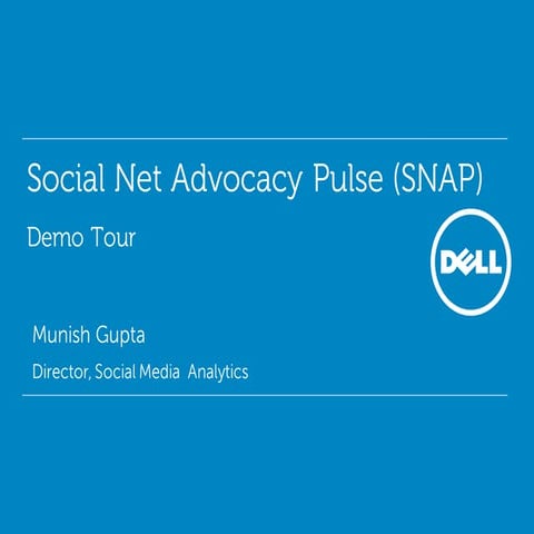Social Net Advocacy (SNA) Demo Tour