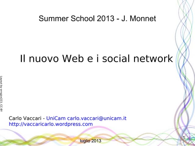 Introduzione ai Social network  