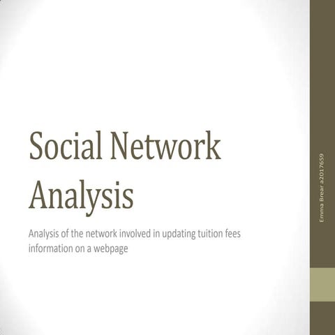 Social network analysis