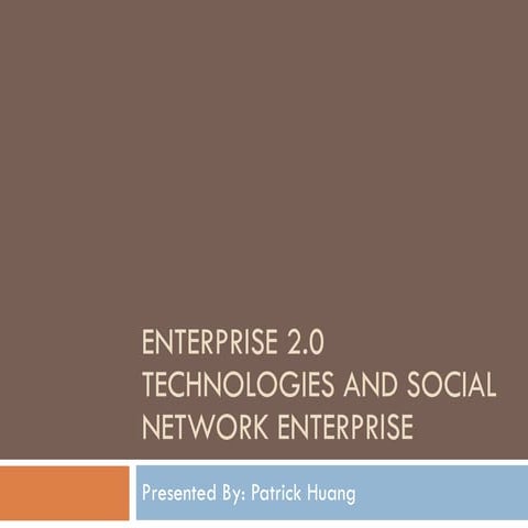Social Network Enterprise Presentation