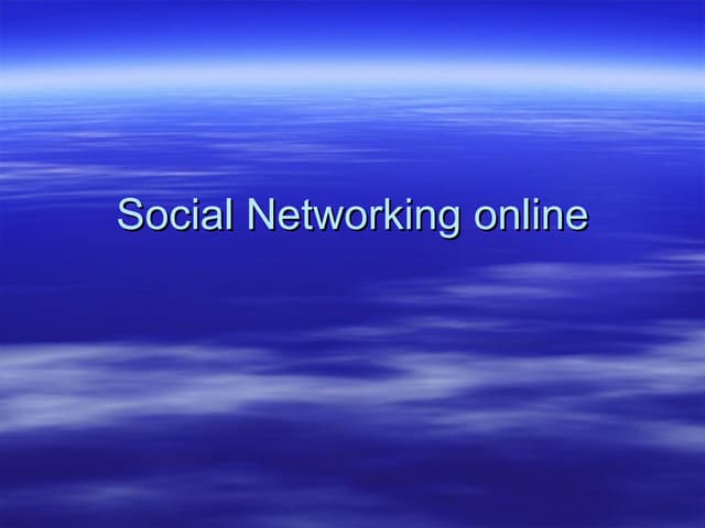 Social networking