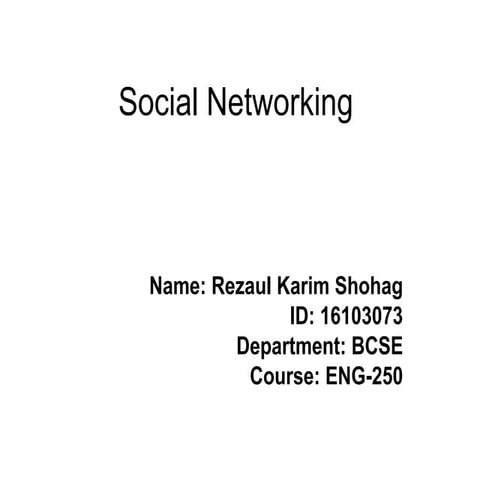 Social networking