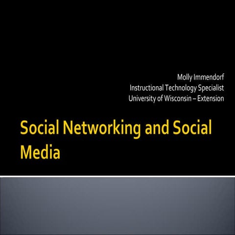 Social Networking And Social Media June409