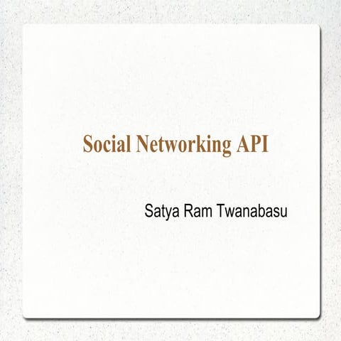 Social networking api for Android Developers | PPT | Social Networking ...
