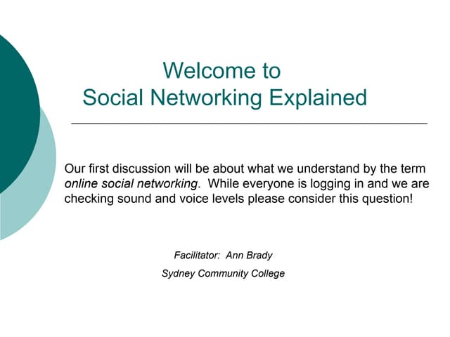Social  Networking  Explained