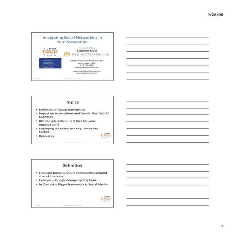 Social Networking For Associations Handout Final