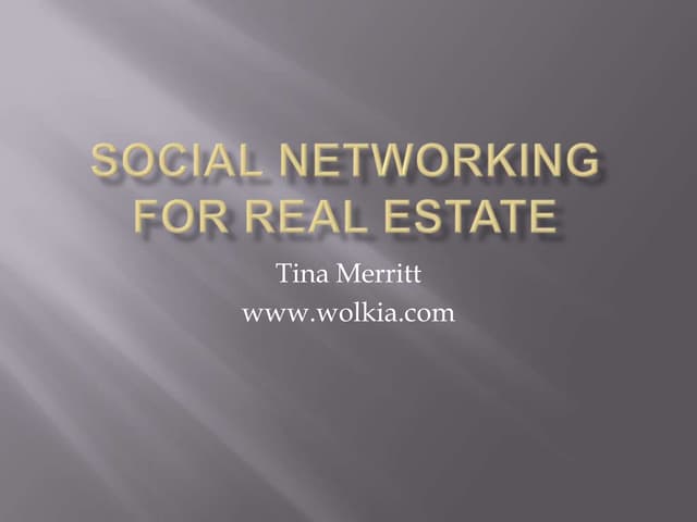 Social Networking For Real Estate
