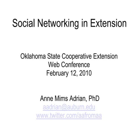 Social Networking In Extension