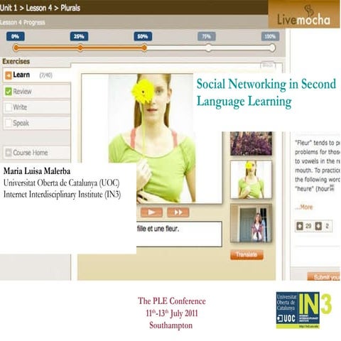 Social Networking in Second Language Learning