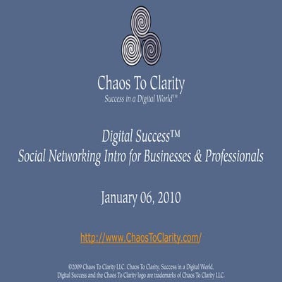 Social Networking Intro for Businesses & Professionals (Updated)
