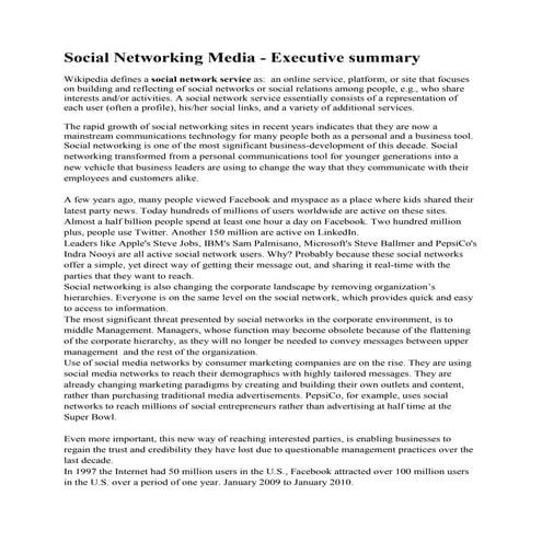 Social networking media of the future