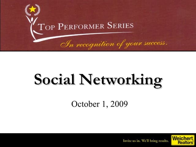 Social Networking Presentation For Tps