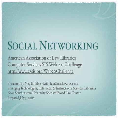 Social Networking Screencast