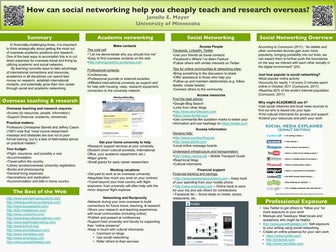 How can social networking help you cheaply teach and research overseas? 