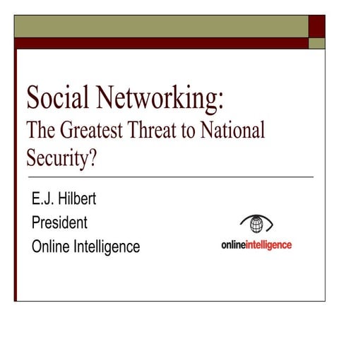 Social Networking Threats