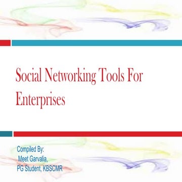 Social networking tools for enterprises   2