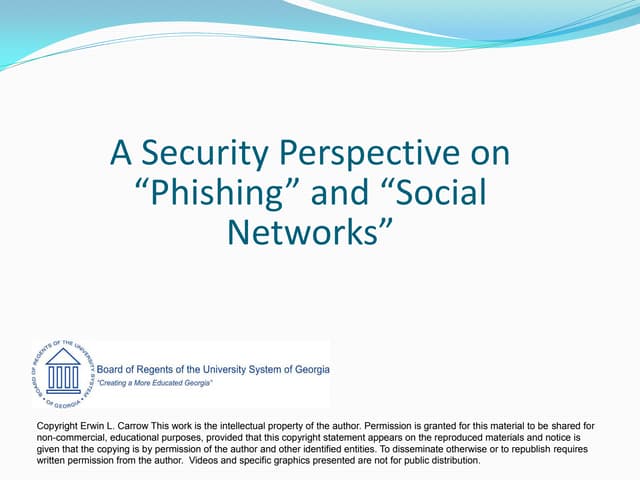 Social Networks And Phishing
