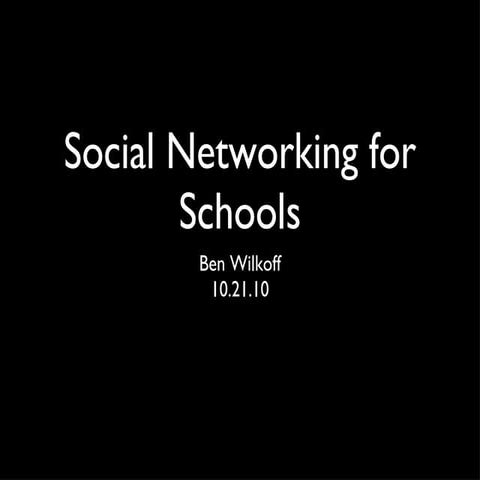 Social networksforschools
