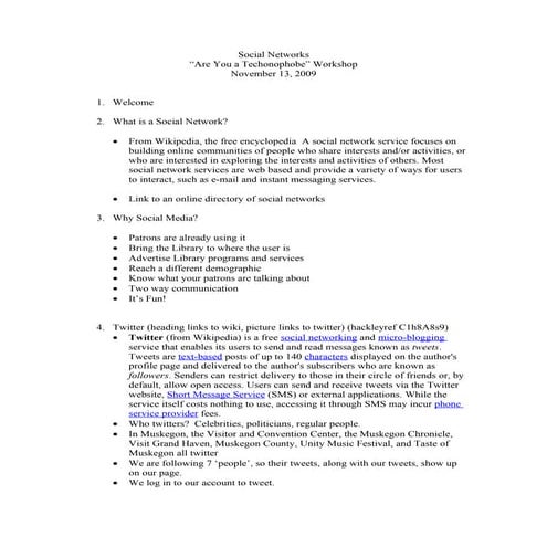 Social Networks Script