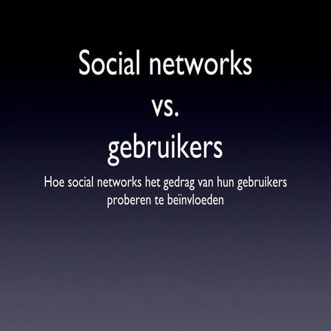 Social Networks Sjors Timmer