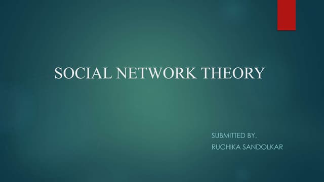 Social Network Theory 