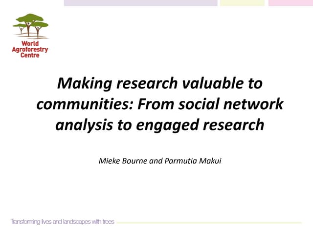 Social network analysis