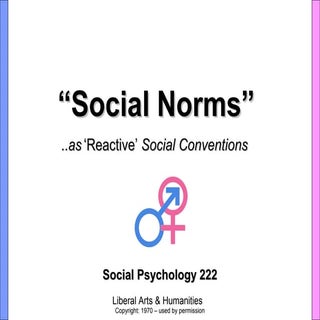 Social Norms - Social psychology 222