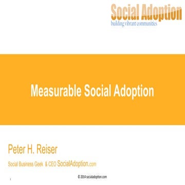 SocialNow - Measurable Social Adoption
