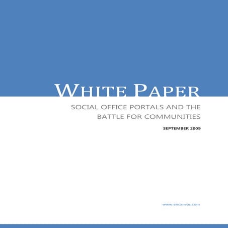White Paper - Social Office Portals and the Battle for Communities 