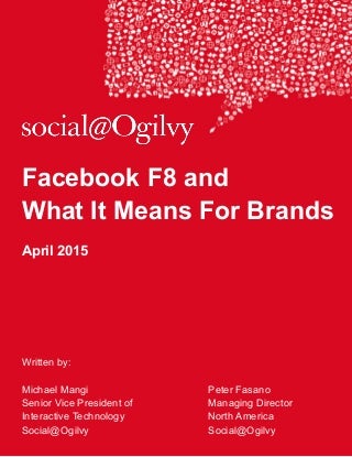 Facebook F8 and What It Means For Brands