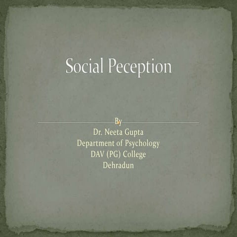 Social Perception