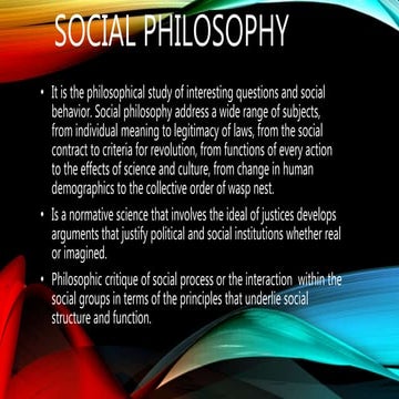 Social philosophy