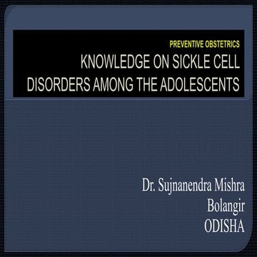 Social preventive obstetrics. Sickle Cell Disease                   