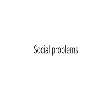 Introduction to Social problems