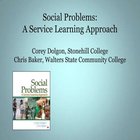 Social problems a service learning approach