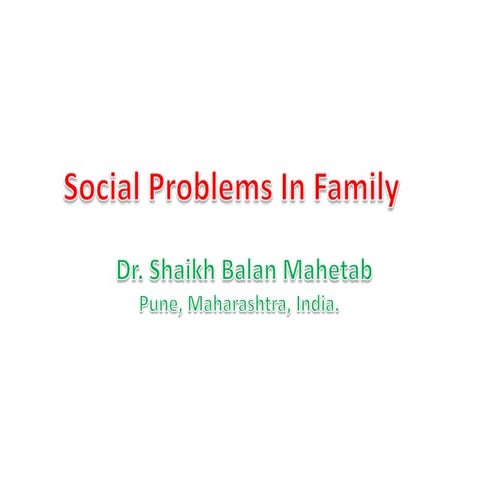Social problems in family
