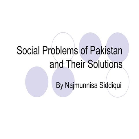 Social Problems Of Pakistan And Their Solutions