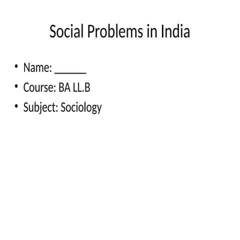 Comprehensive Analysis of Social Problems in India: Caste, Poverty, and ...