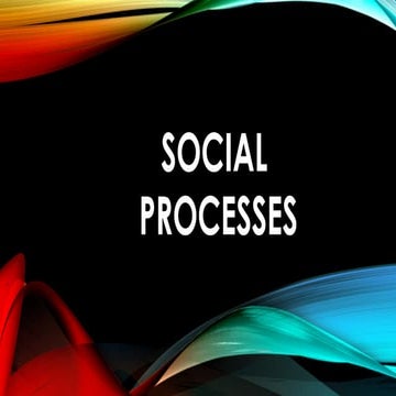 Social Processes Applied sociology Semester 1
