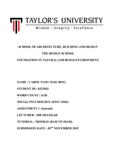 Social psychology Journal 